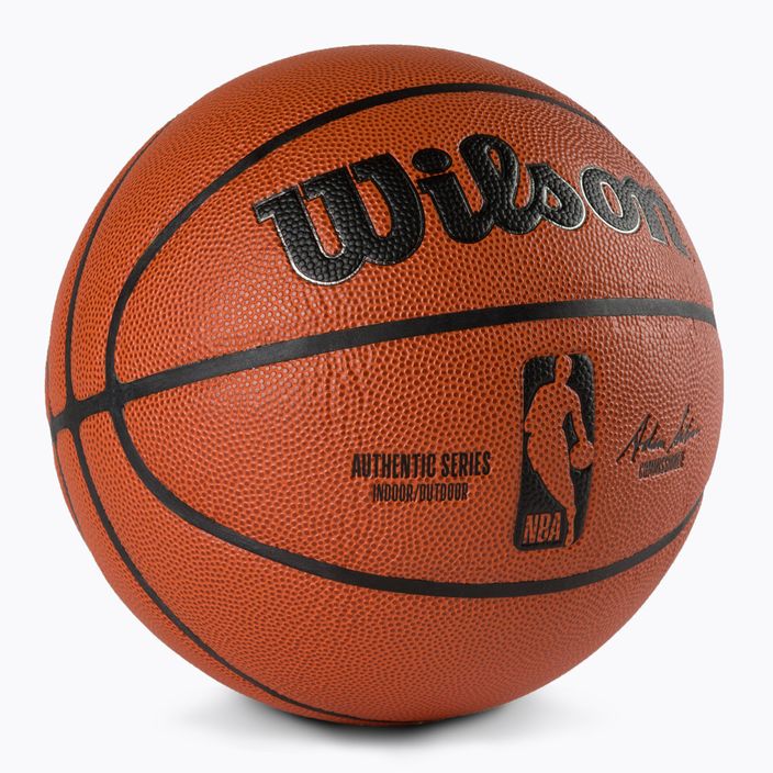 Piłka do koszykówki Wilson NBA Authentic Indoor Outdoor brązowa