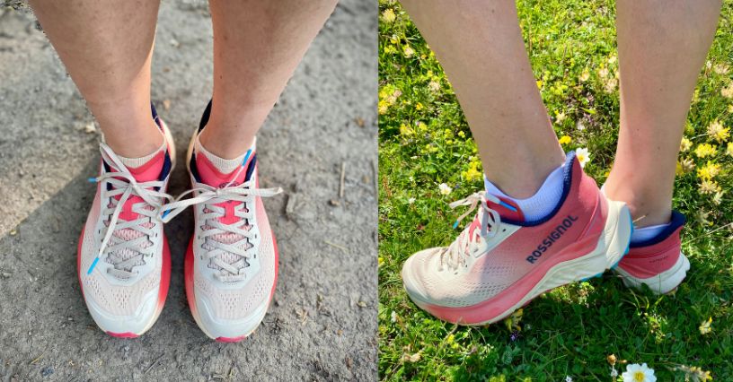 Biegaczka prezentuje buty do biegania Rossignol Venosk w terenie
