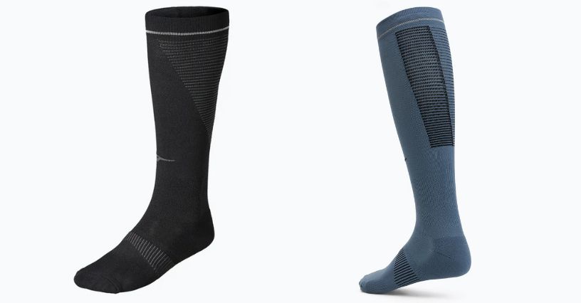 Długie skarpety kompresyjne do biegania Mizuno Compression