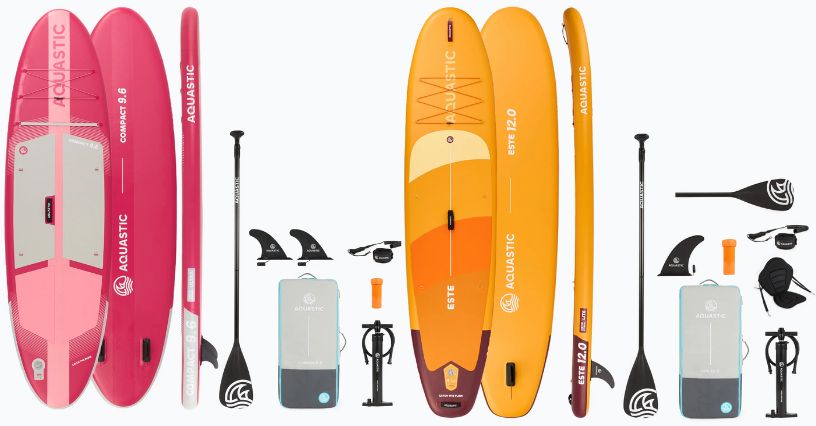 Deski SUP AQUASTIC Compact 9'6" oraz AQUASTIC Este 12'0"