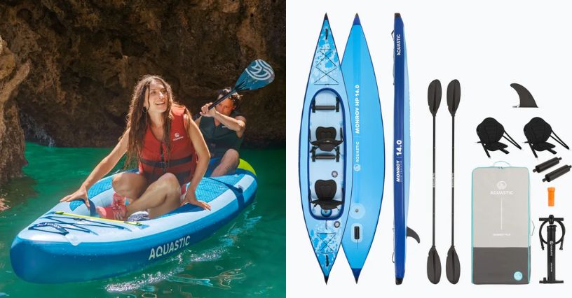 Para pływająca w SUP kajaku AQUASTIC Raglan 13'2" oraz SUP kajak AQUASTIC Monroy 14'0"