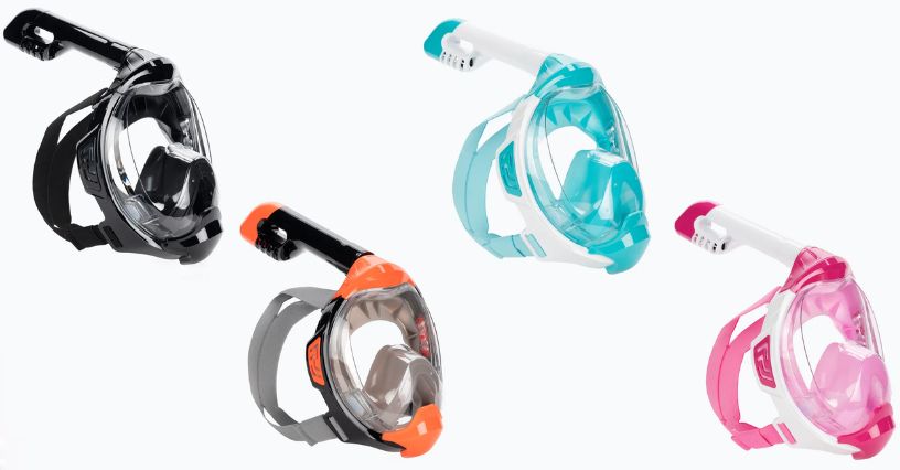 Maska pełnotwarzowa do snorkelingu dziecięca AQUASTIC KAI Jr