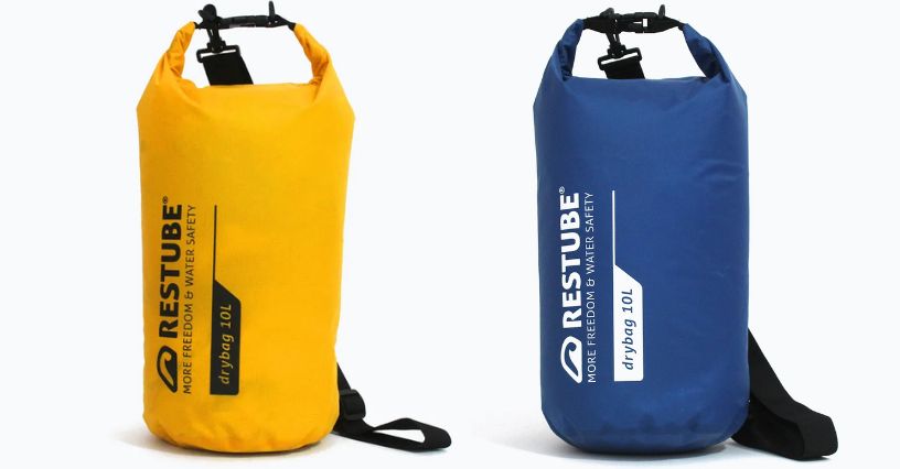 Worki wodoodporne Restube Drybag 10 l żółty i niebieski