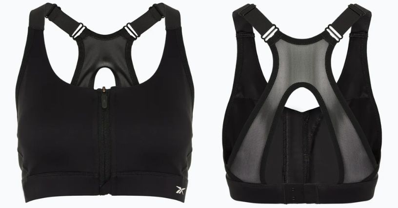 Stanik sportowy zapinany z przodu Reebok Lux Front-Zip High Impact
