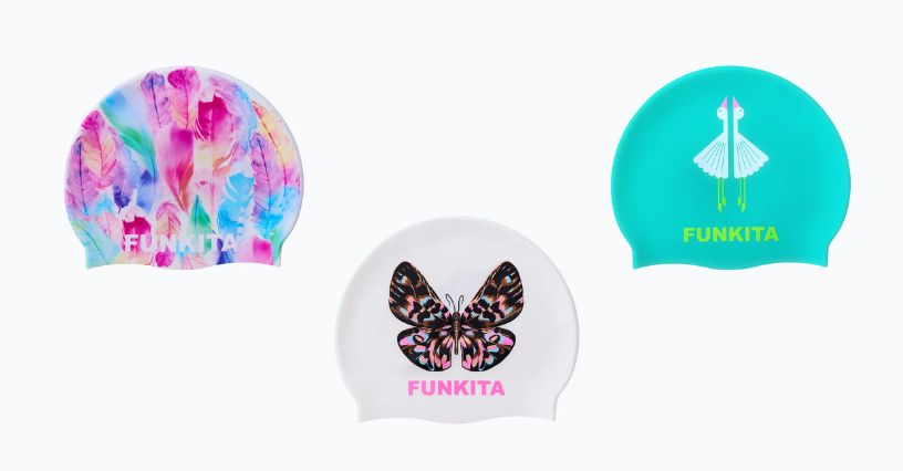 Kolorowe czepki silikonowe na basen Funkita Silicone