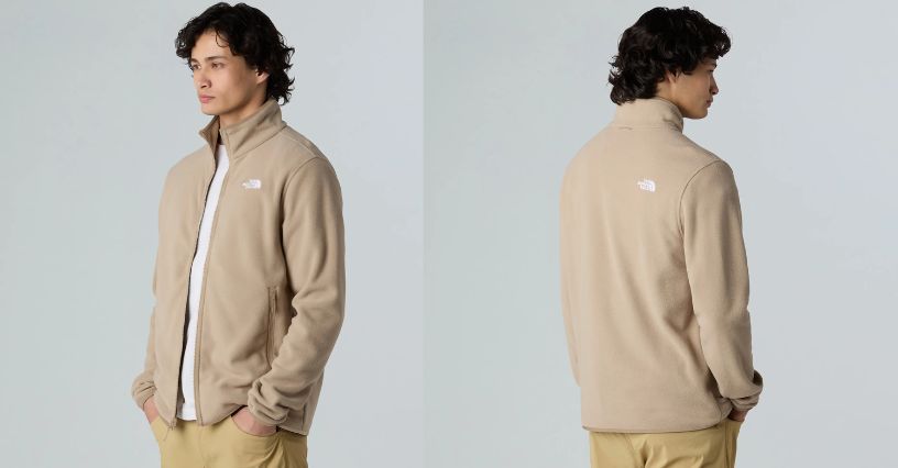 Mężczyzna ubrany w polar męski rozpinany The North Face Glacier Fleece