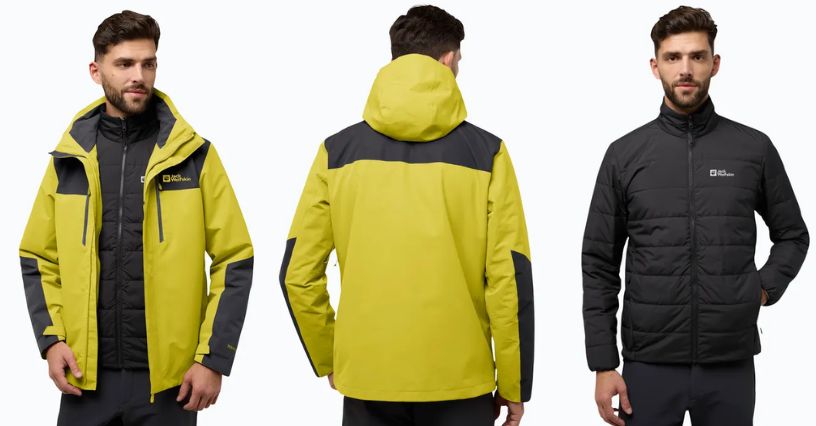 Mężczyzna w kurtce 3w1 Jack Wolfskin Jasper 3in1