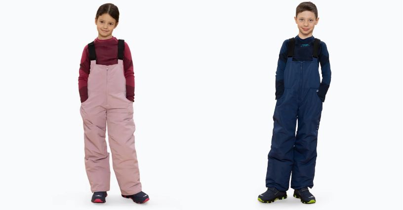 Dziewczynka i chłopiec w spodniach narciarskich KADVA Skiro Pants 