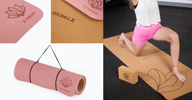 Mata do jogi XTREXO korkowa 6 mm