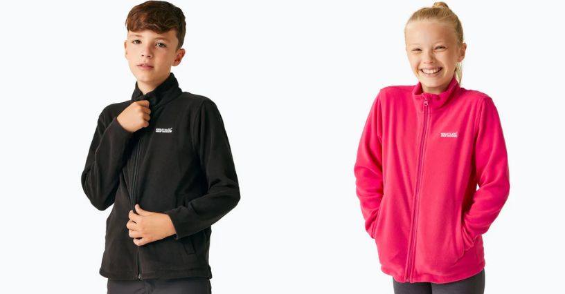 Chłopiec i dziewczynka w bluzie polarowej rozpinanej REGATTA King II