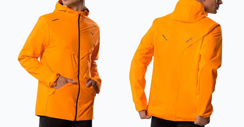 Kurtka przeciwdeszczowa do biegania męska Mizuno Tech Thermal Charge Hooded 