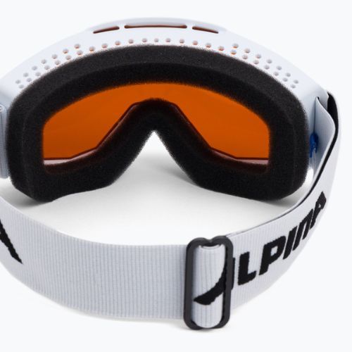 Gogle narciarskie dziecięce Alpina Piney white matt/orange