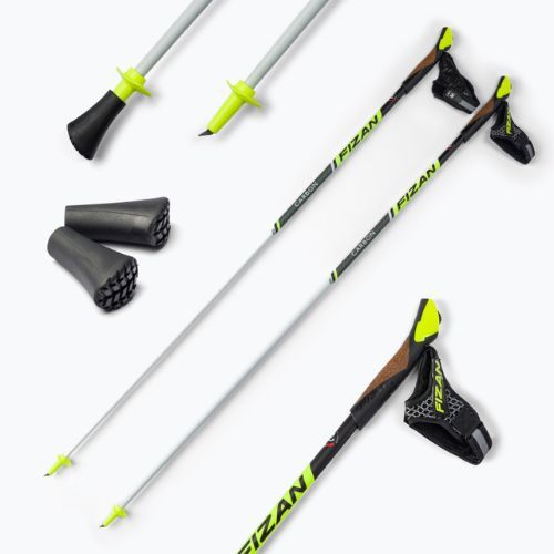 Kije nordic walking Fizan Race Carbon white/yellow