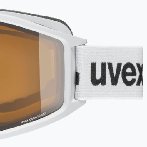 Gogle narciarskie UVEX G.gl 3000 P white mat/polavision brown clear