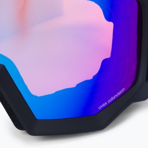 Gogle narciarskie UVEX Athletic CV black mat/mirror blue colorvision orange