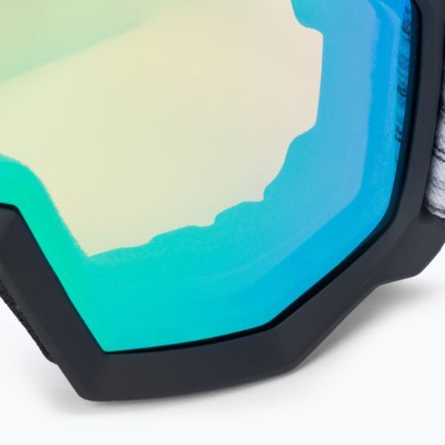 Gogle narciarskie UVEX Athletic FM black matt/mirror green lasergold lite