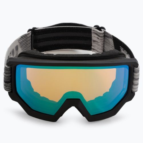 Gogle narciarskie UVEX Athletic FM black matt/mirror green lasergold lite