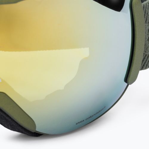 Gogle narciarskie UVEX Downhill 2100 CV croco mat/mirror gold colorvision green