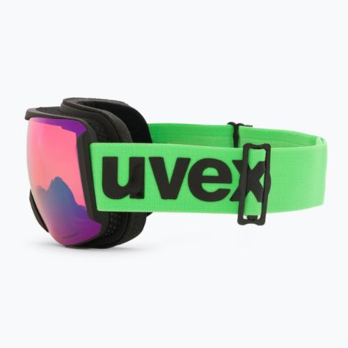 Gogle narciarskie UVEX Downhill 2100 CV black mat/mirror green colorvision orange