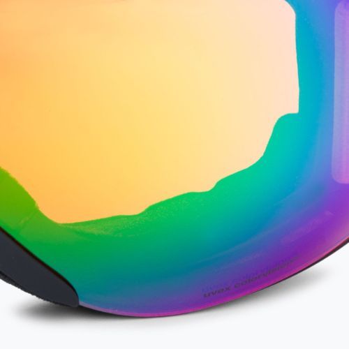 Gogle narciarskie UVEX Downhill 2100 CV black mat/mirror green colorvision orange