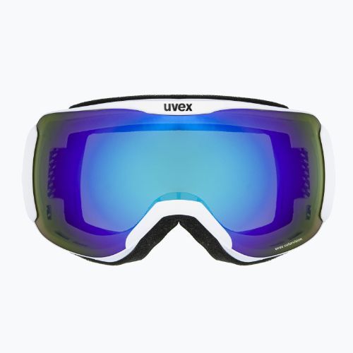 Gogle narciarskie UVEX Downhill 2100 CV white matt/mirror blue colorvision green