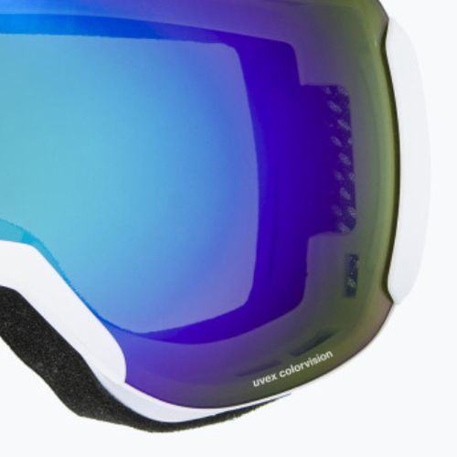 Gogle narciarskie UVEX Downhill 2100 CV white mat/mirror blue colorvision green