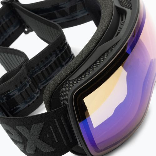 Gogle narciarskie UVEX Compact V black matt/mirror blue variomattic