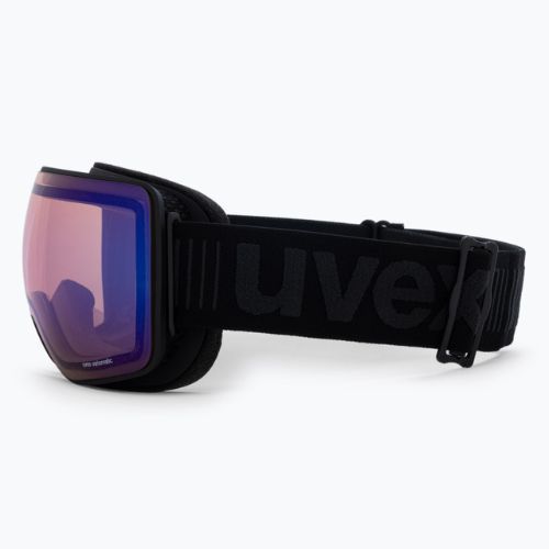 Gogle narciarskie UVEX Compact V black mat/mirror blue variomatic