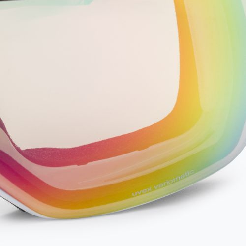 Gogle narciarskie UVEX Compact V white/mirror rainbow variomatic