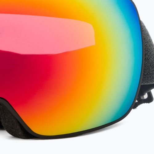 Gogle narciarskie UVEX Compact FM black mat/mirror rainbow rose