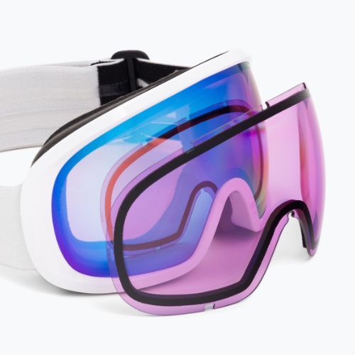 Gogle narciarskie POC Fovea Mid Clarity Comp hydrogen white/spektris blue