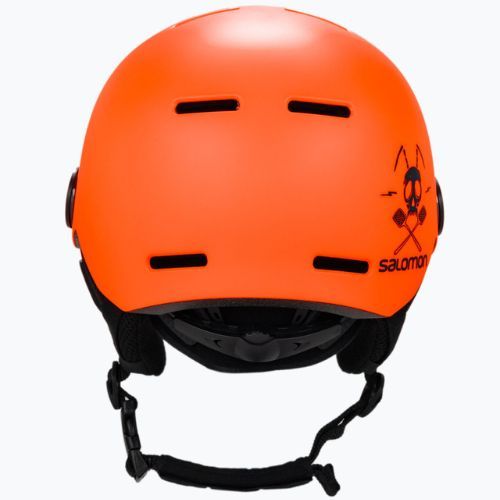 Kask narciarski dziecięcy Salomon Grom Visor Jr flame/tonic orange