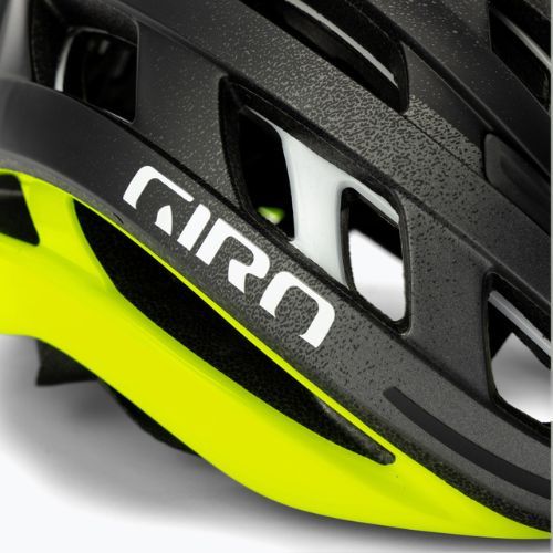Kask rowerowy Giro Helios Spherical MIPS matte black fade/highlight yellow