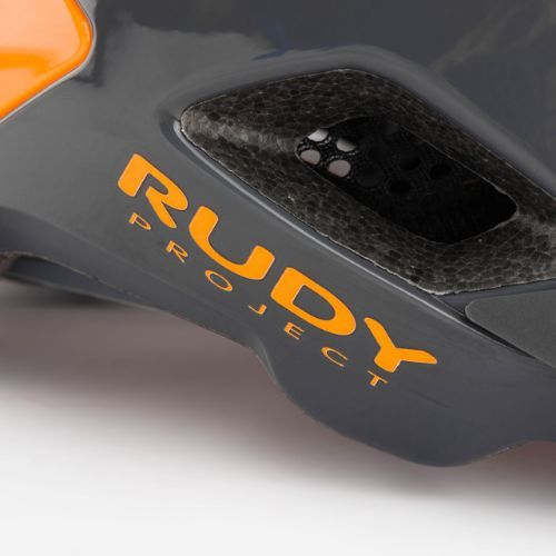 Kask rowerowy Rudy Project Crossway lead/orange fluo shiny