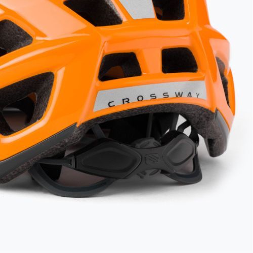 Kask rowerowy Rudy Project Crossway lead/orange fluo shiny