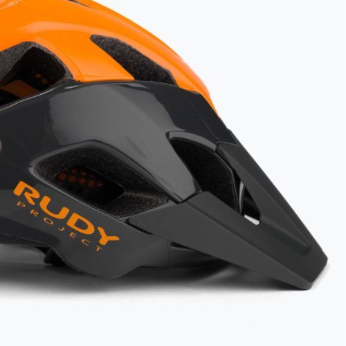 Kask rowerowy Rudy Project Crossway lead/orange fluo shiny