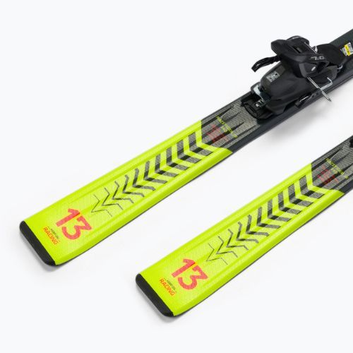 Narty zjazdowe dziecięce Völkl RACETIGER Junior + wiązania 7.0 VMotion Jr. yellow/black