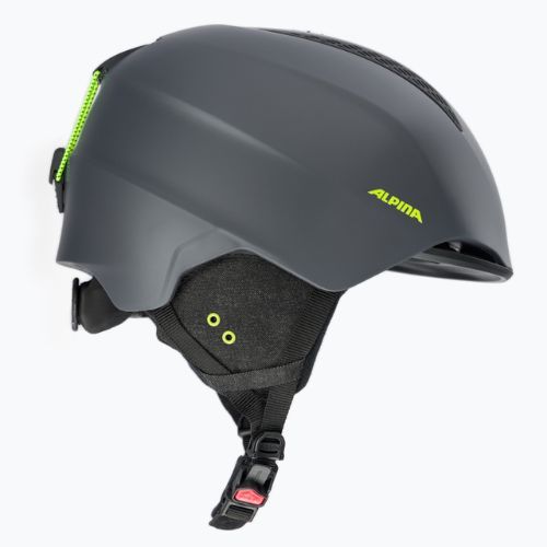 Kask narciarski Alpina Grand charcoal/neon matt