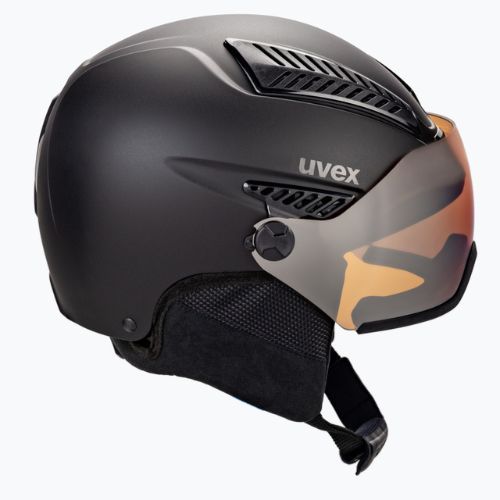 Kask narciarski damski UVEX Hlmt 600 visor black/matte