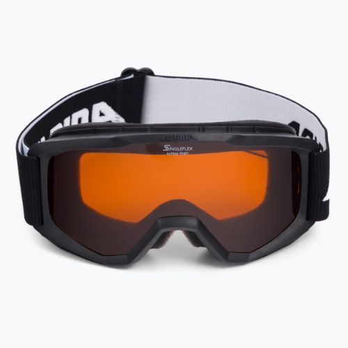 Gogle narciarskie dziecięce Alpina Piney black matt/orange