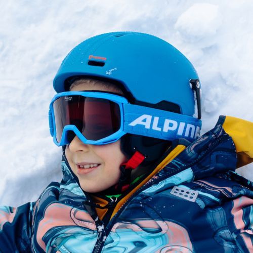Gogle narciarskie dziecięce Alpina Piney blue matt/orange