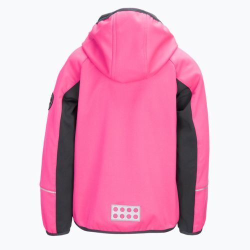 Kurtka softshell dziecięca LEGO Lwsky 762 pink