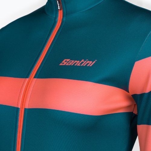 Bluza rowerowa damska Santini Coral Bengal teal/orange