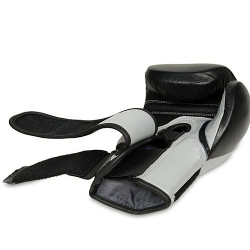 Rękawice bokserskie DBX BUSHIDO Muay Thai ze skóry naturalnej czarne ARB-431sz