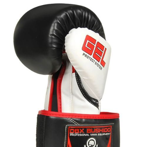 Rękawice bokserskie DBX BUSHIDO ze skóry syntetycznej z techologią Gel czarne B-2v11a