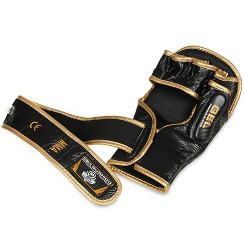Rękawice sparingowe do treningu MMA DBX BUSHIDO skórzane czarne Arm-2011D-L