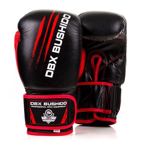 Rękawice treningowe sparingowe DBX BUSHIDO skóra czarne ARB-415