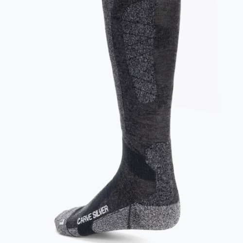 Skarpety narciarskie X-Socks Carve Silver 4.0 anthracite melange/black melange