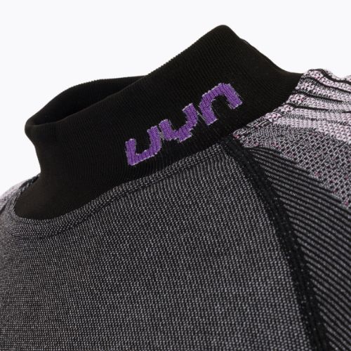 Longsleeve termoaktywny damski UYN Evolutyon UW Shirt Turtle Neck anthracite melange/raspberry/purple