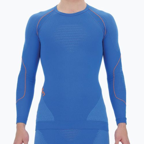 Longsleeve termoaktywny męski UYN Evolutyon UW Shirt blue/blue/orange shiny